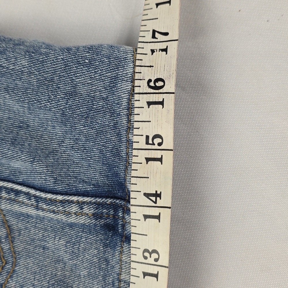 Shein Women's Juniors Blue Denim Cropped Jacket Buttons V-Neck Sz‎ M EUC - Picture 9 of 10